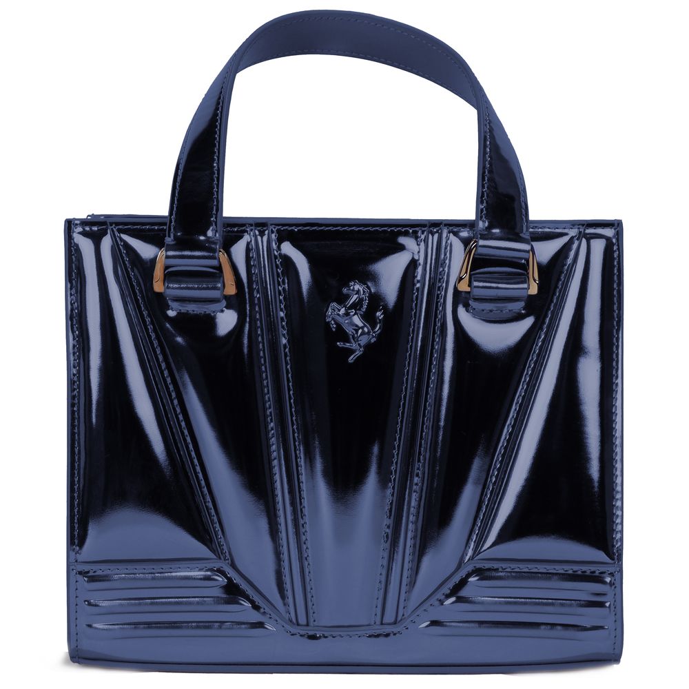 Sac à main Ferrari bleu métallisé