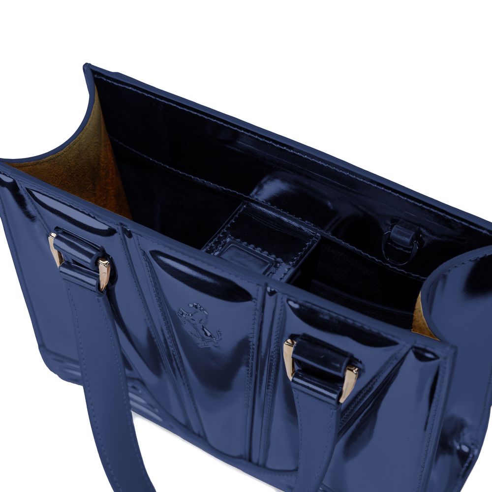 Sac à main Ferrari bleu métallisé