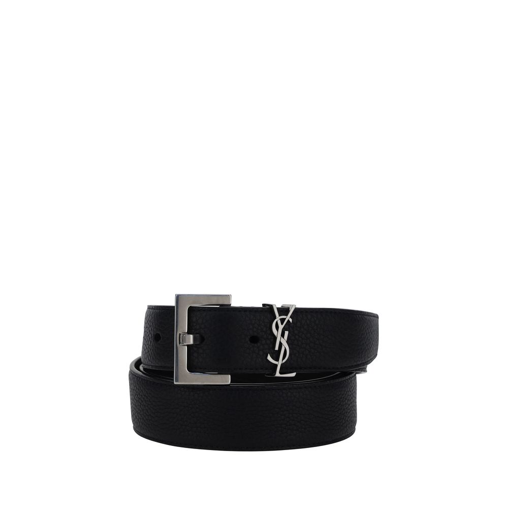 Ceinture Saint Laurent avec boucle YSL noire