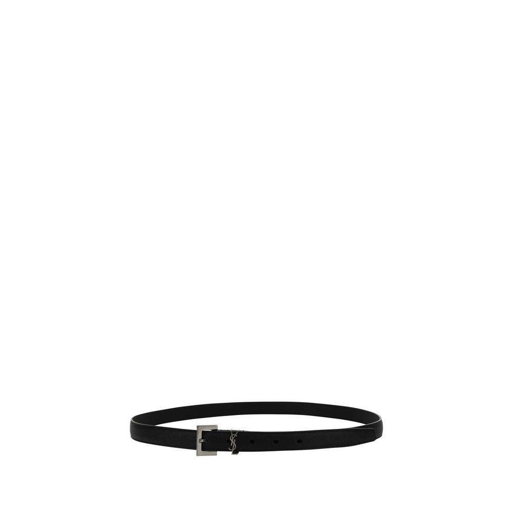 Ceinture Saint Laurent boucle monogrammée noire