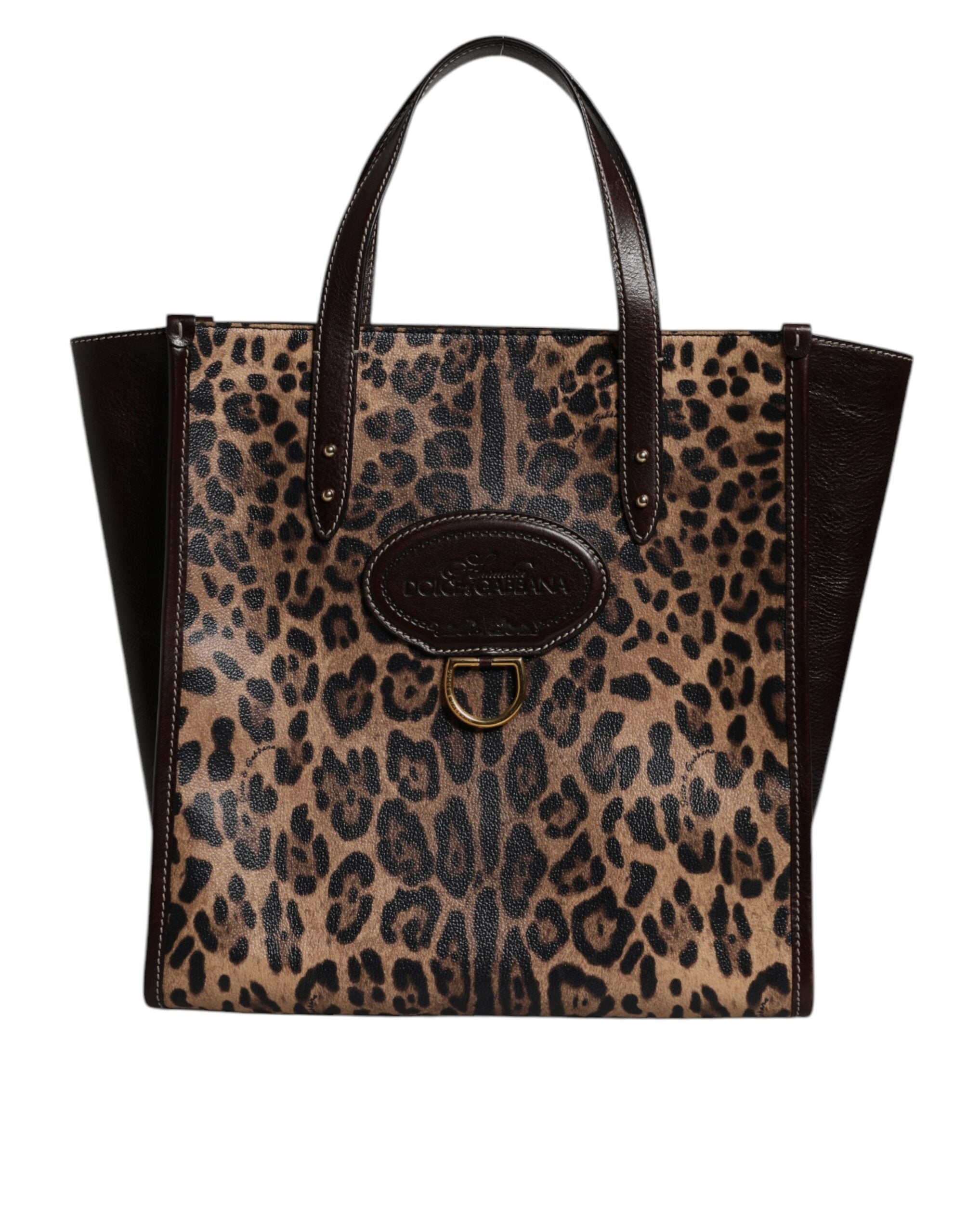 Sac à main Dolce & Gabbana léopard marron