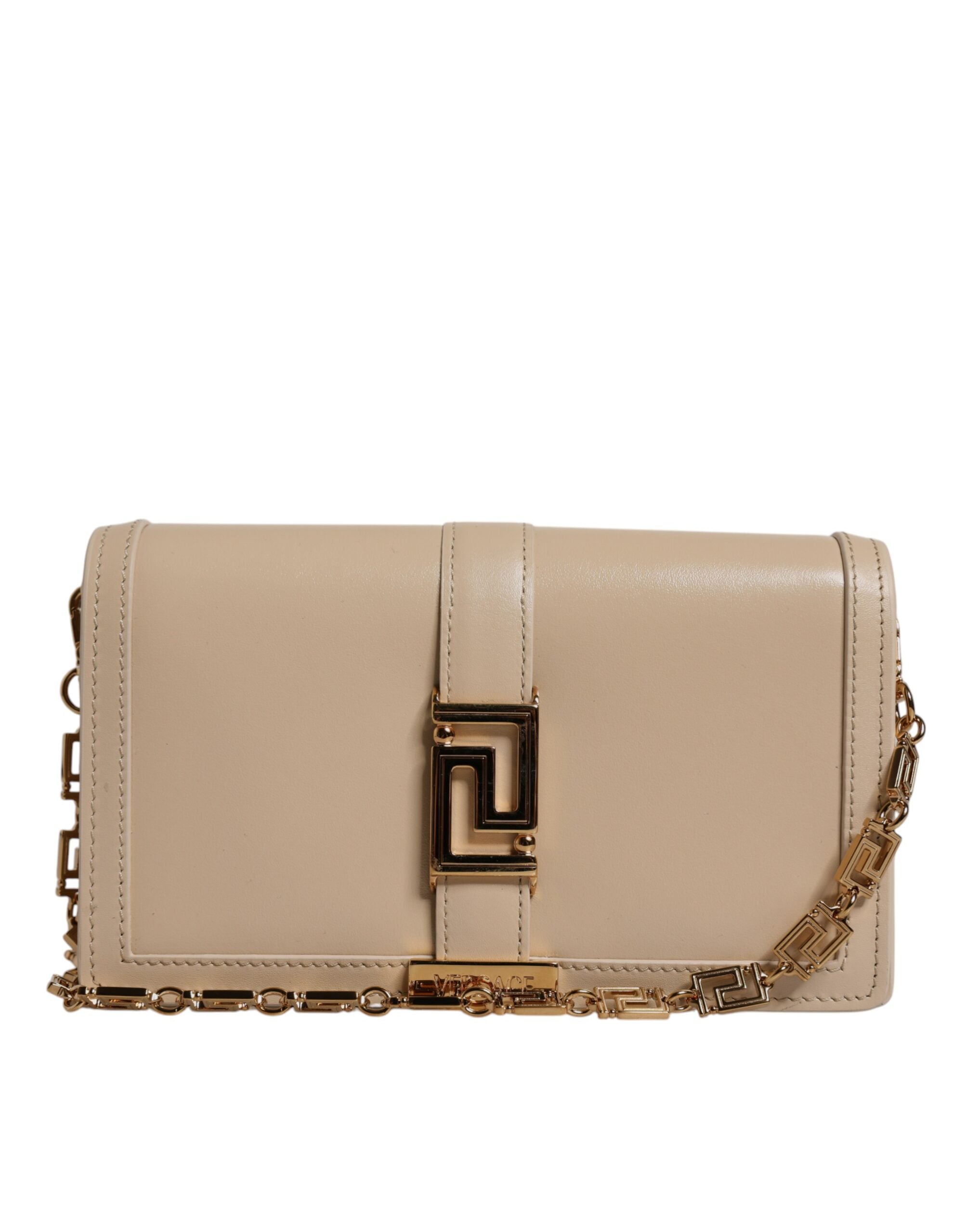 Sac crossbody Versace en cuir beige