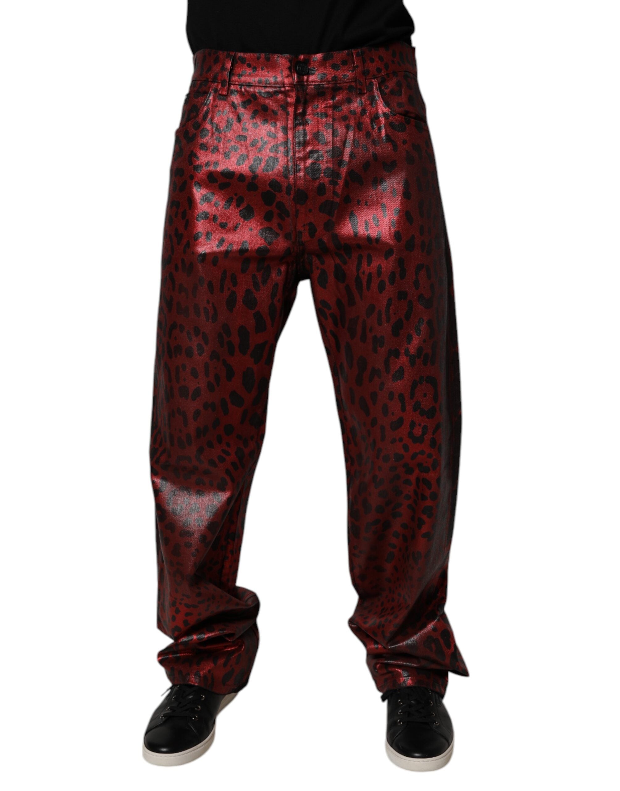 Jeans Dolce & Gabbana droit rouges