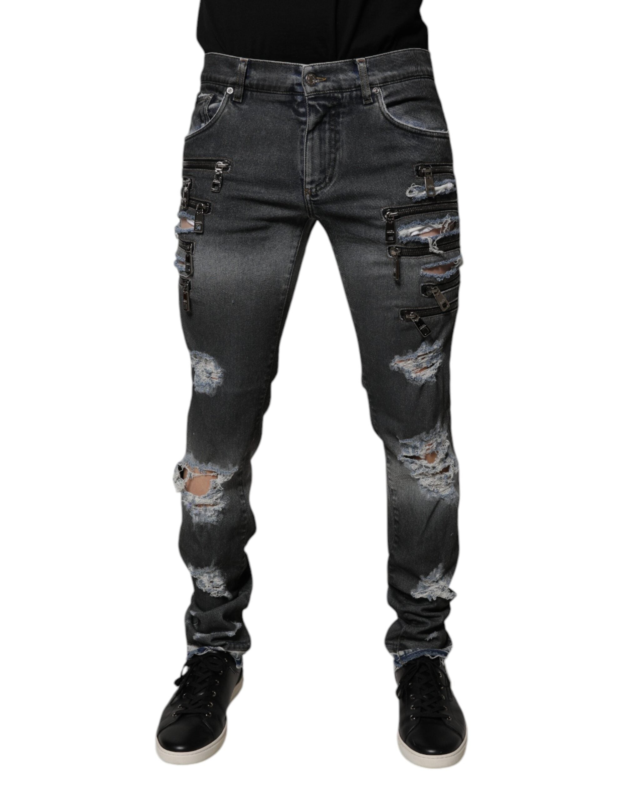 Jeans Dolce & Gabbana Skinny gris foncé