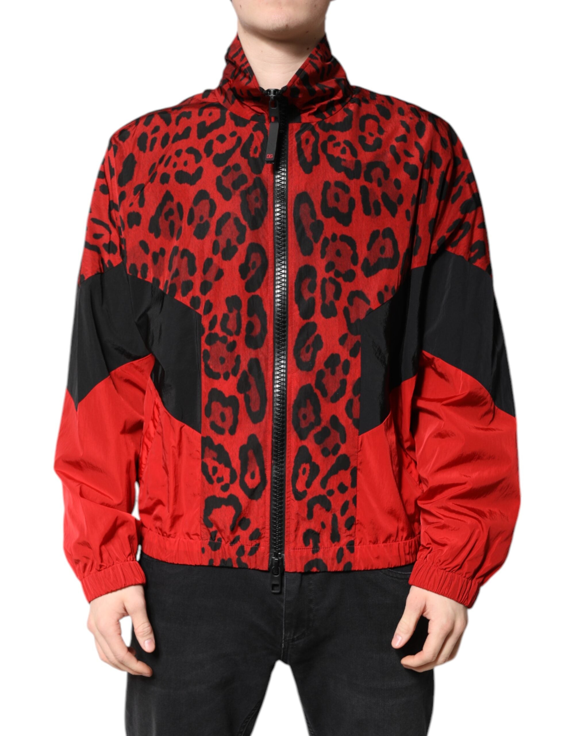 Bomber Dolce & Gabbana rouge léopard
