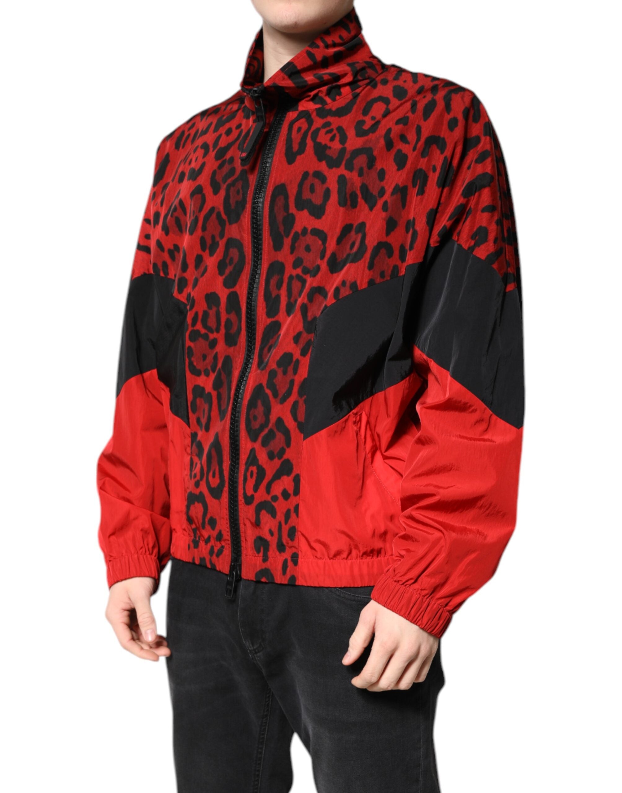 Bomber Dolce & Gabbana rouge léopard