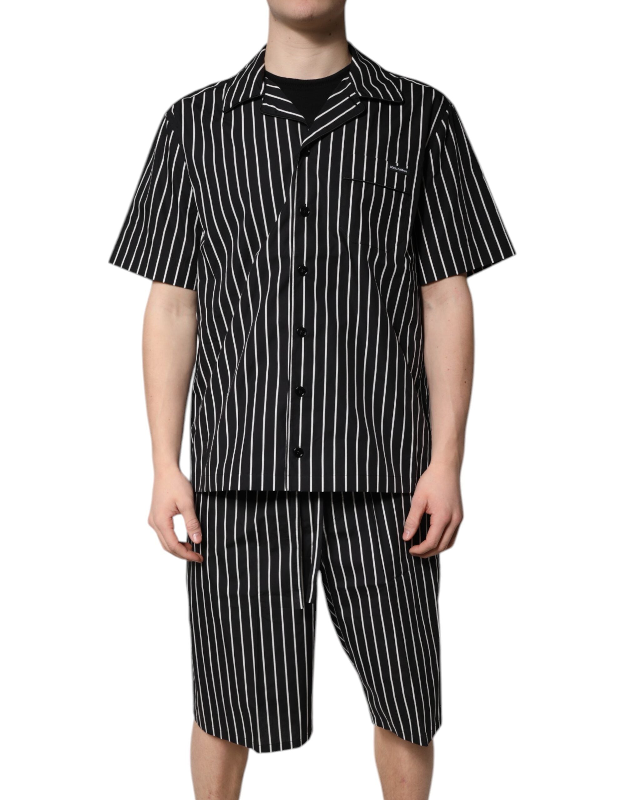 Pajama Dolce & Gabbana rayé noir et blanc