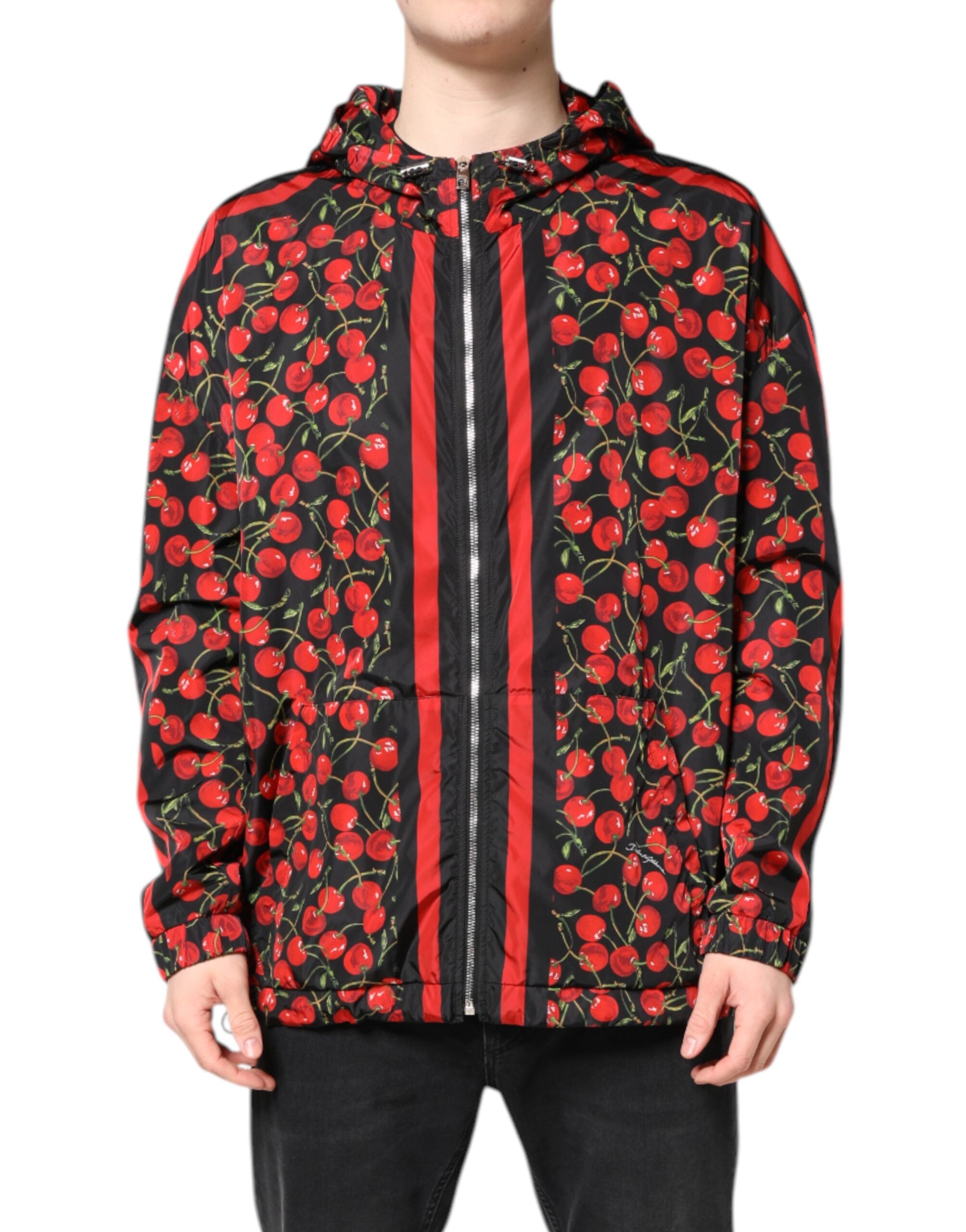 Veste à capuche Dolce & Gabbana noire et rouge