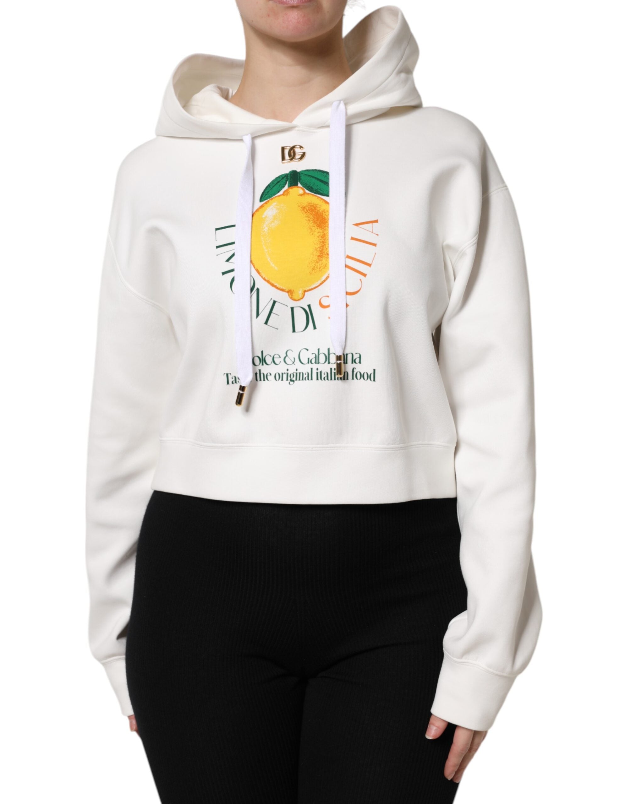 Pull à capuche Dolce & Gabbana ivoire