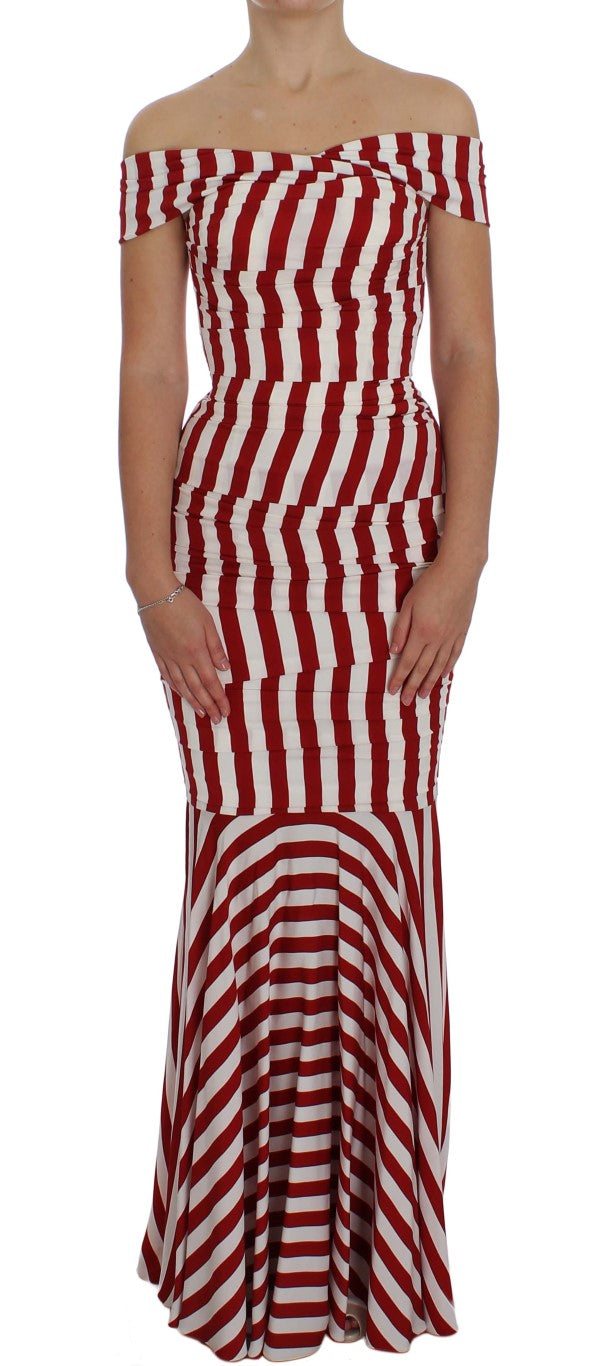 Robe Dolce & Gabbana Bodycon rouge et blanche