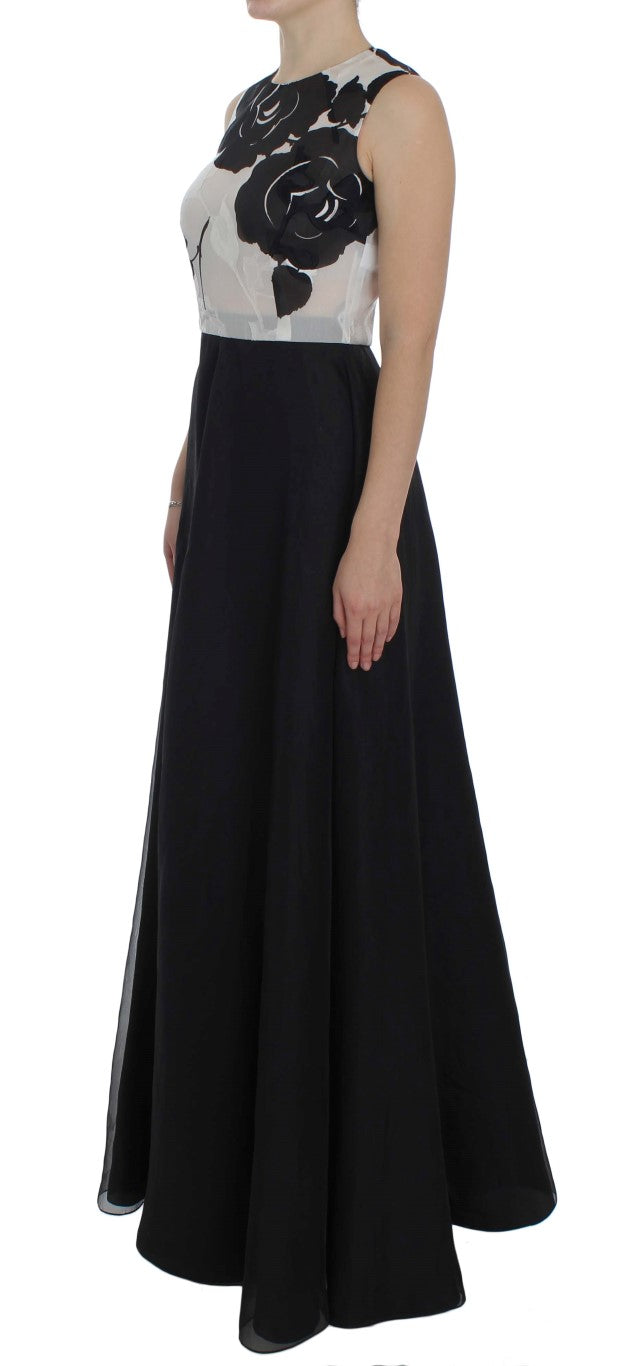 Robe Dolce & Gabbana floral noire et blanche