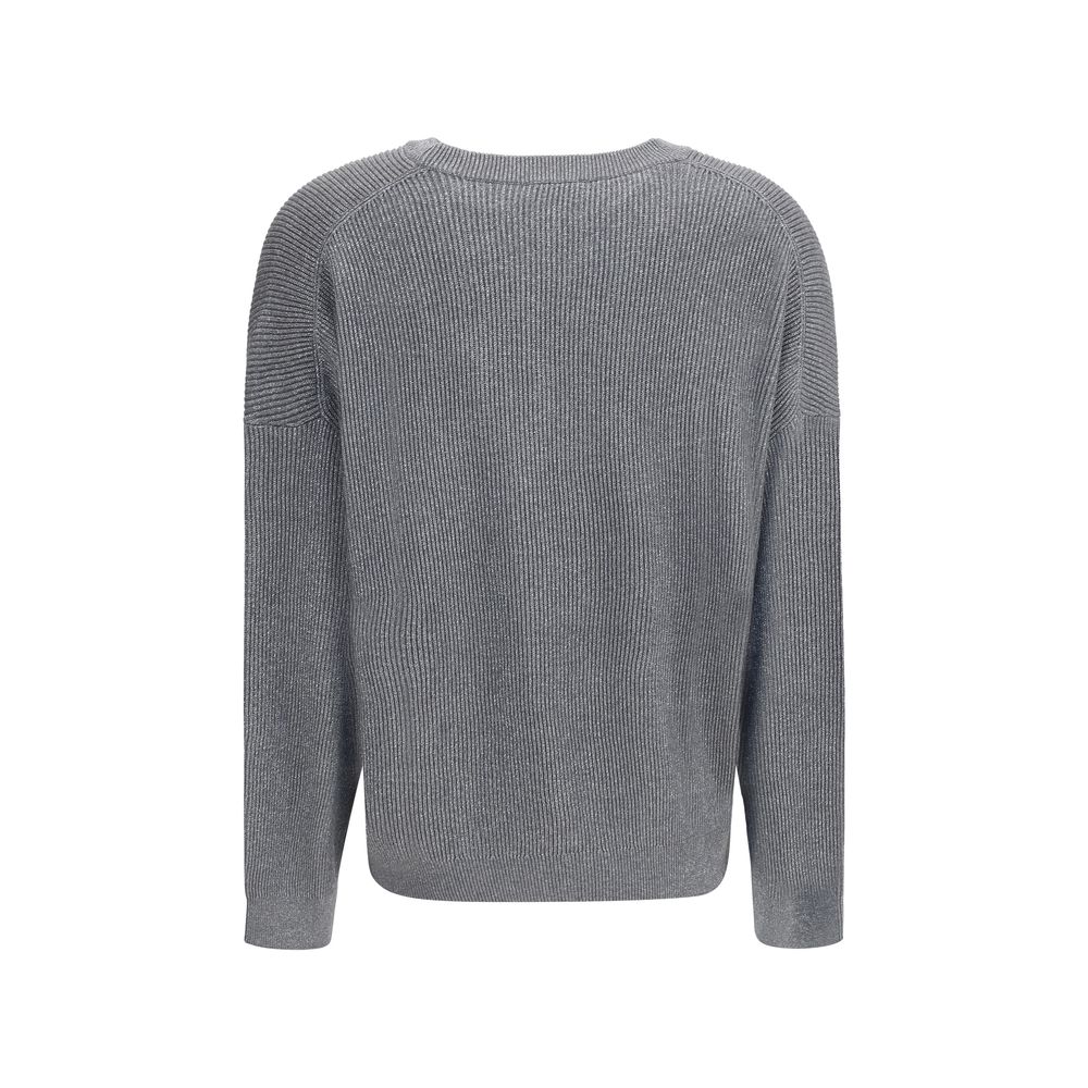 Pull Brunello Cucinelli en lurex argenté