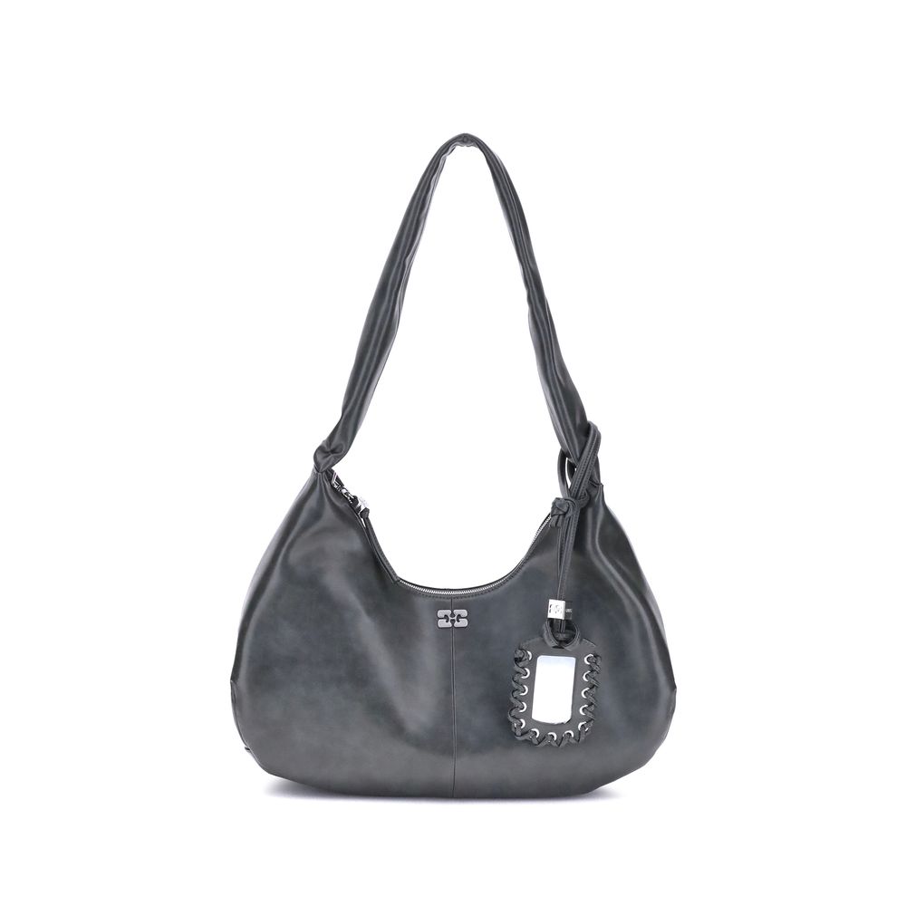 Sac hobo Ganni moyen noir
