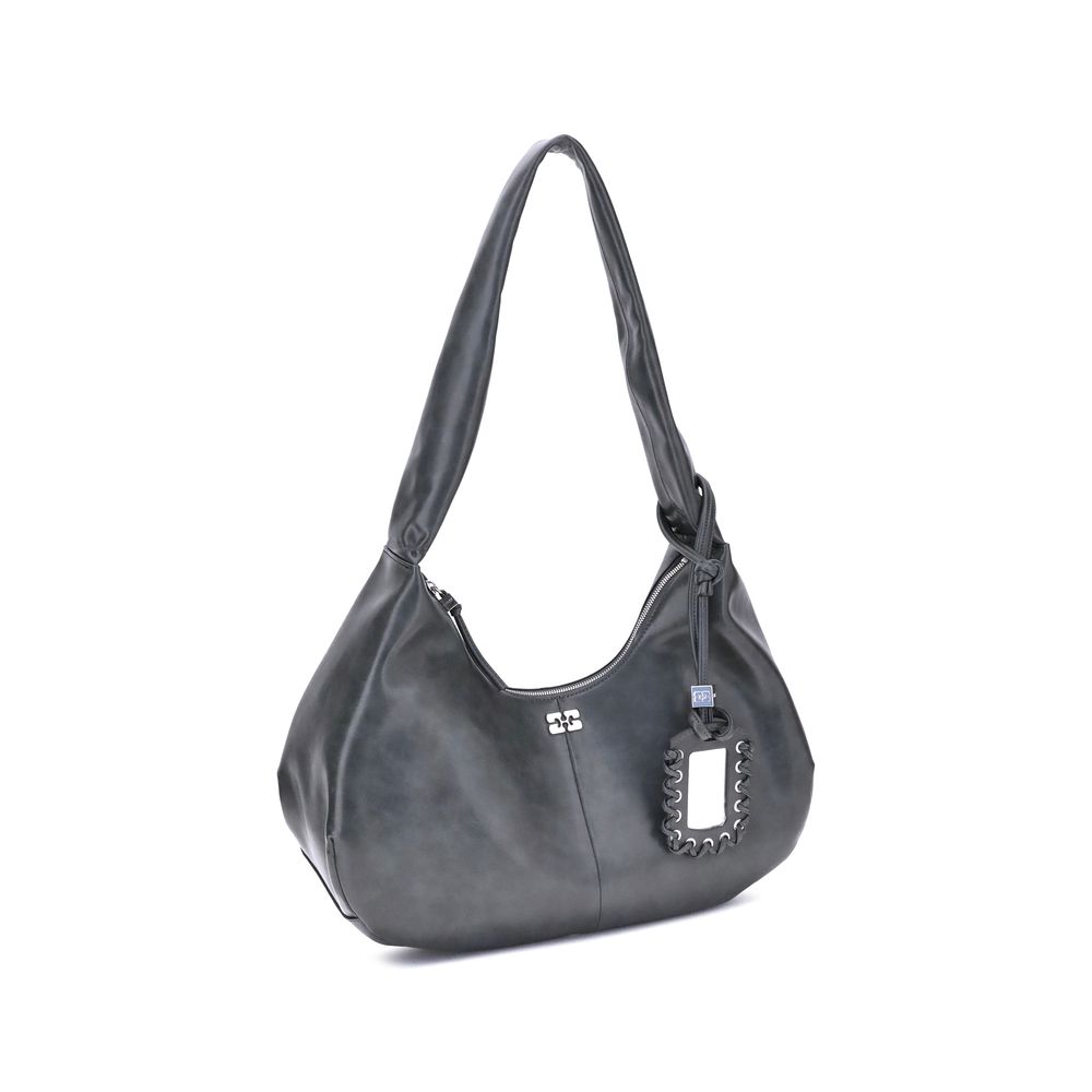 Sac hobo Ganni moyen noir