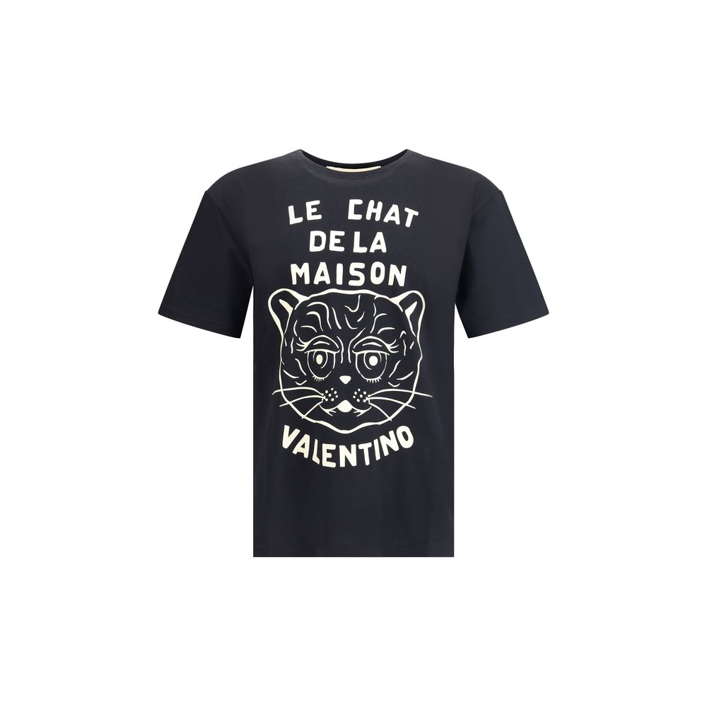 T-shirt Valentino Le Chat De La Maison blanc
