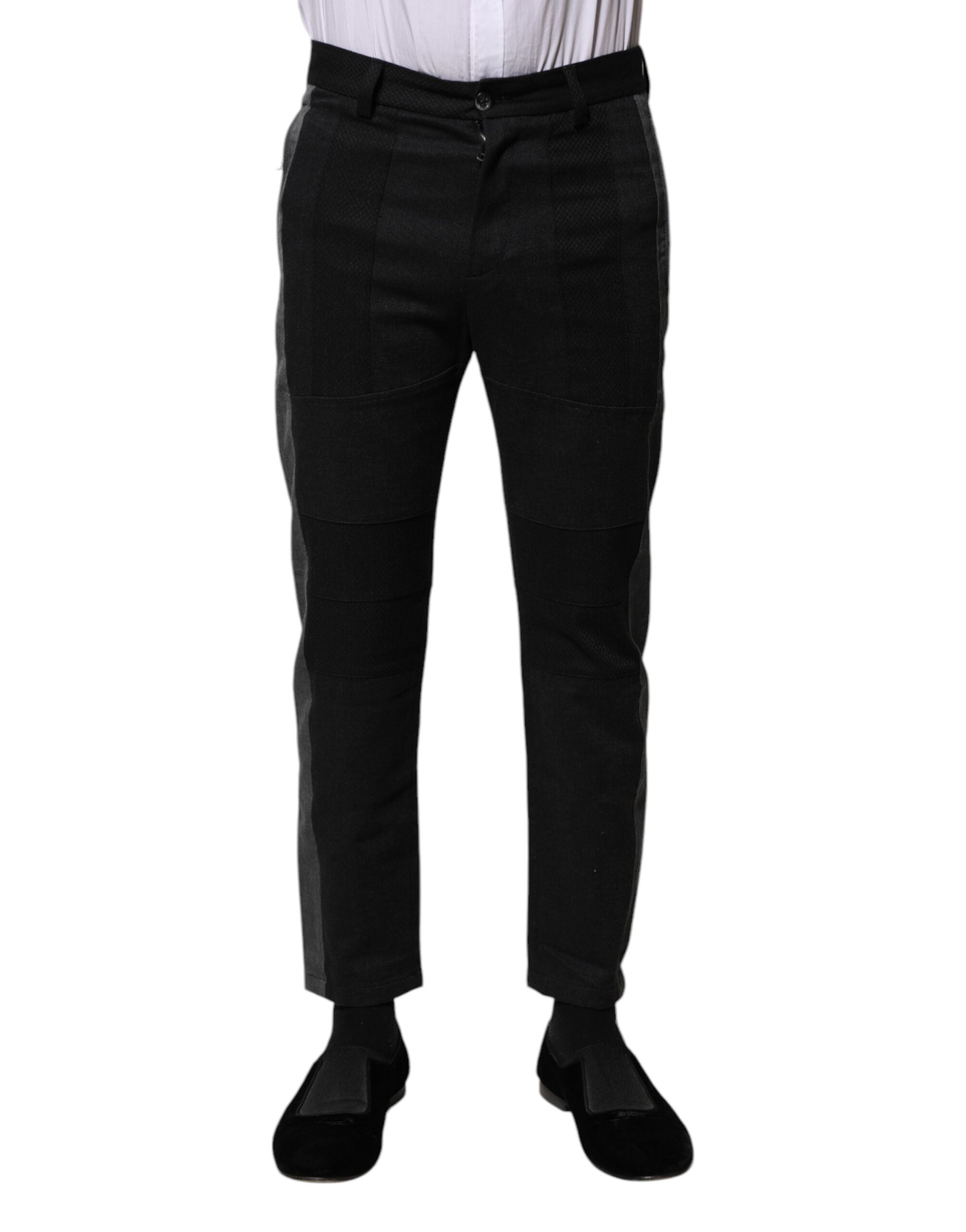 Pantalons Dolce & Gabbana tapered gris noir
