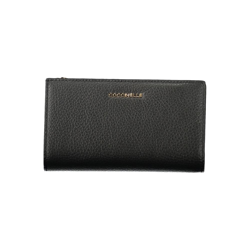 Portefeuille Coccinelle Metallic Soft noir