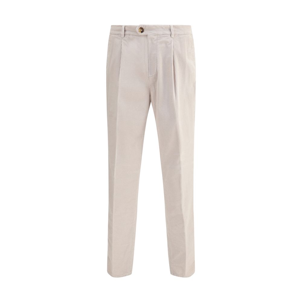 Pantalons Brunello Cucinelli corduroy gris