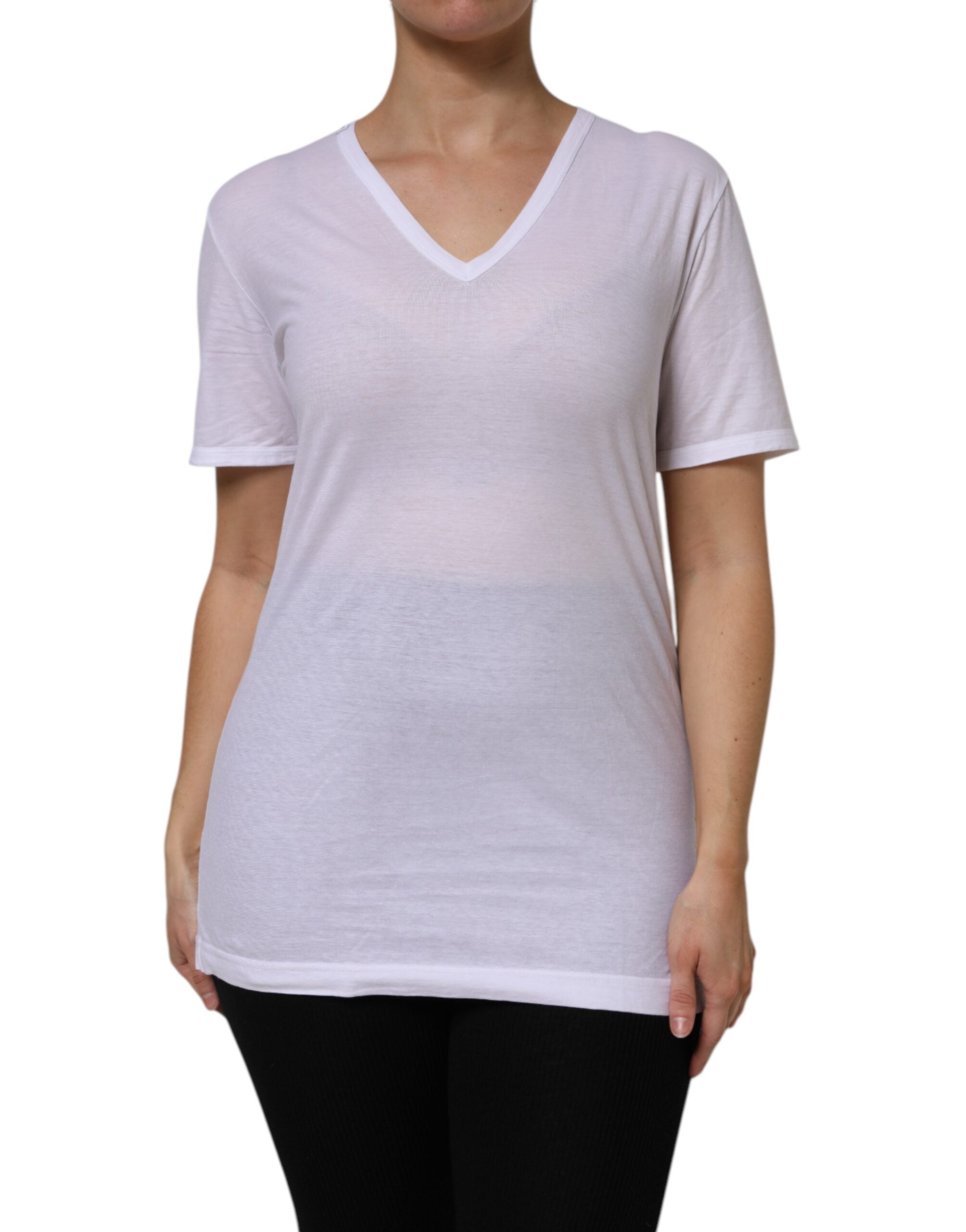 T-shirt Dolce & Gabbana V-neck blanc