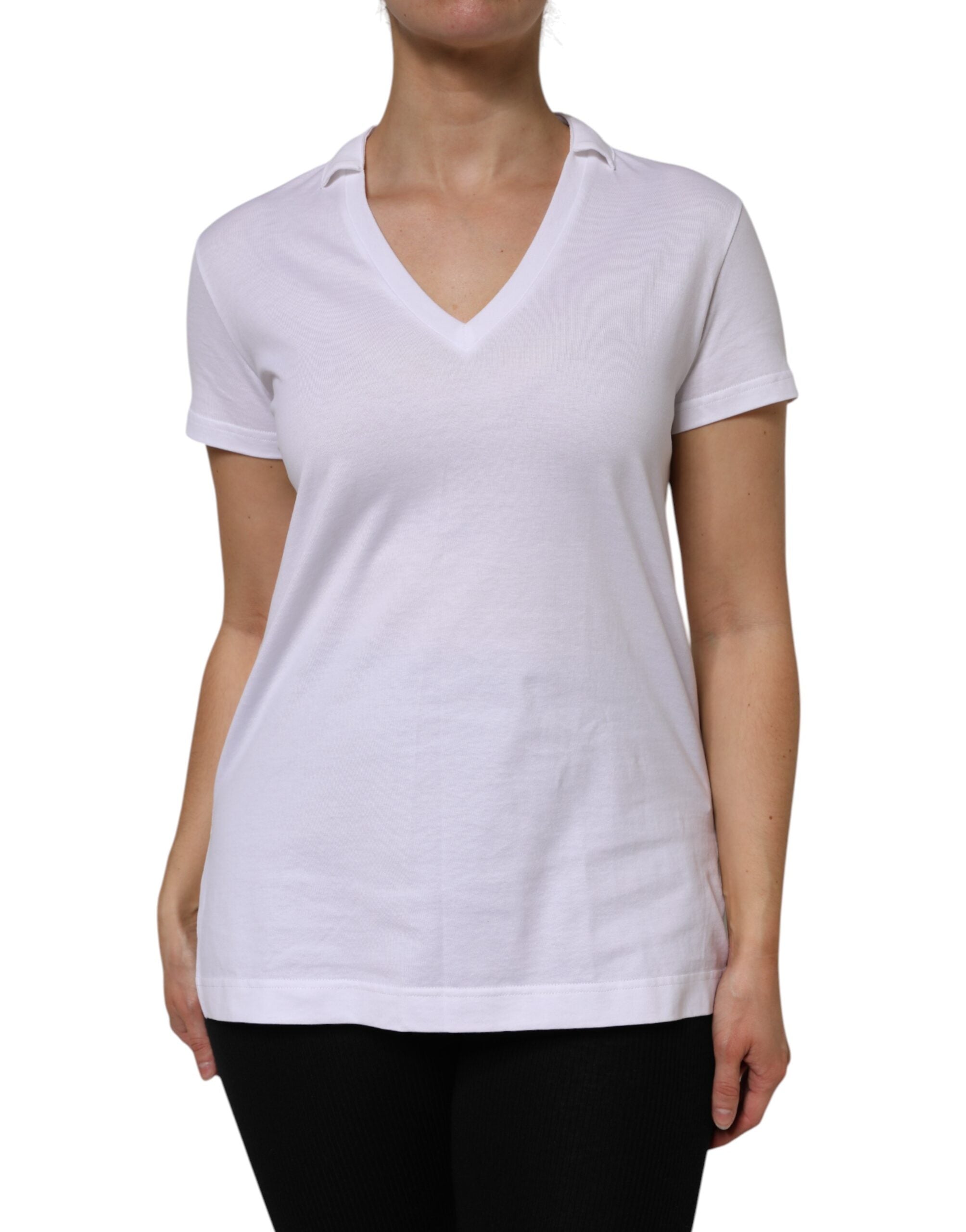 T-shirt Dolce & Gabbana V-neck blanc