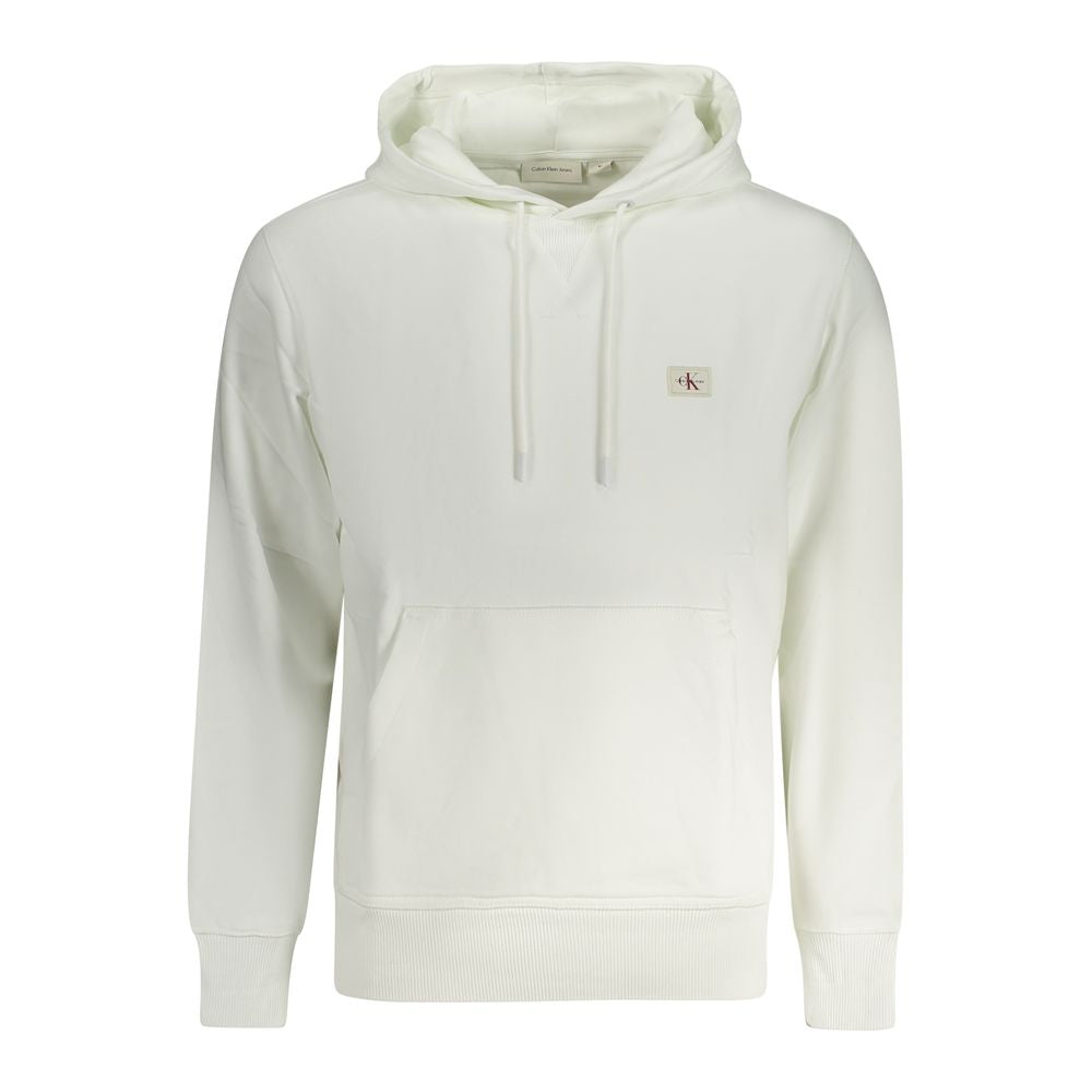 Sweat à capuche Applique blanc