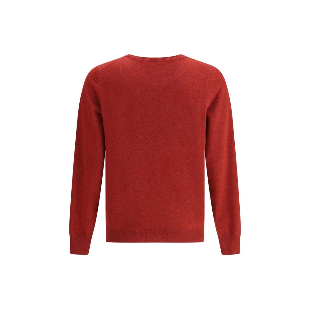 Pull Brunello Cucinelli rouge monochrome