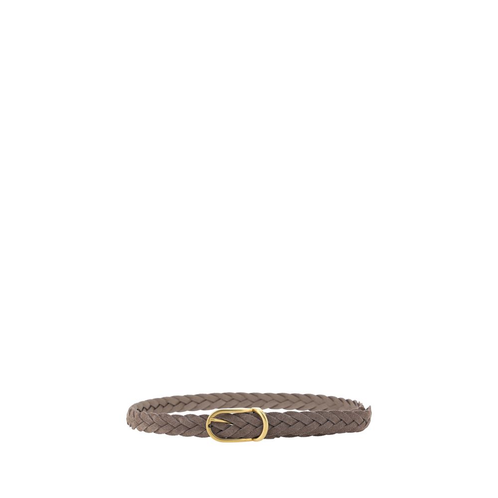 Ceinture Brunello Cucinelli tressée marron