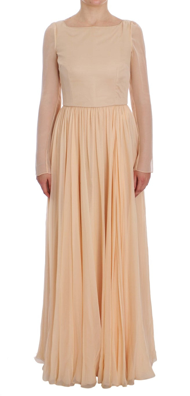 Robe Dolce & Gabbana pleine longueur beige