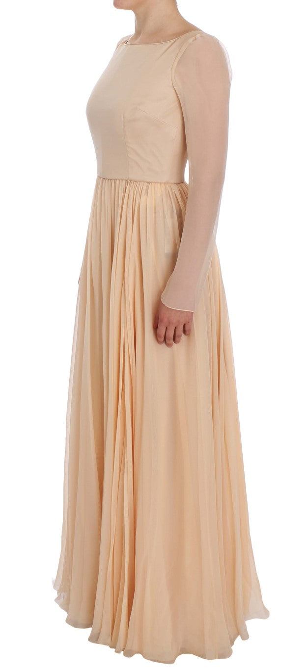 Robe Dolce & Gabbana pleine longueur beige