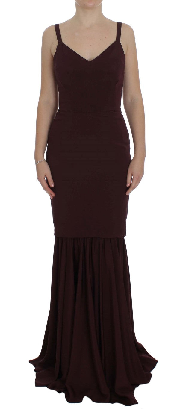 Robe Dolce & Gabbana pleine longueur bordeaux