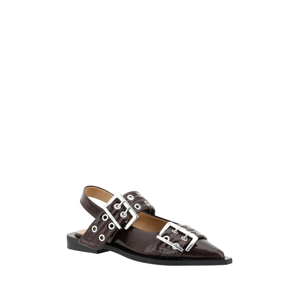 Ballerines Ganni Buckle noires