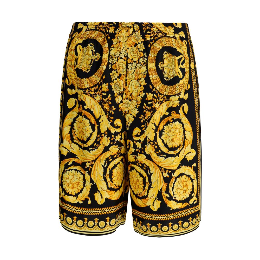 Shorts Versace à motif baroque multicolores