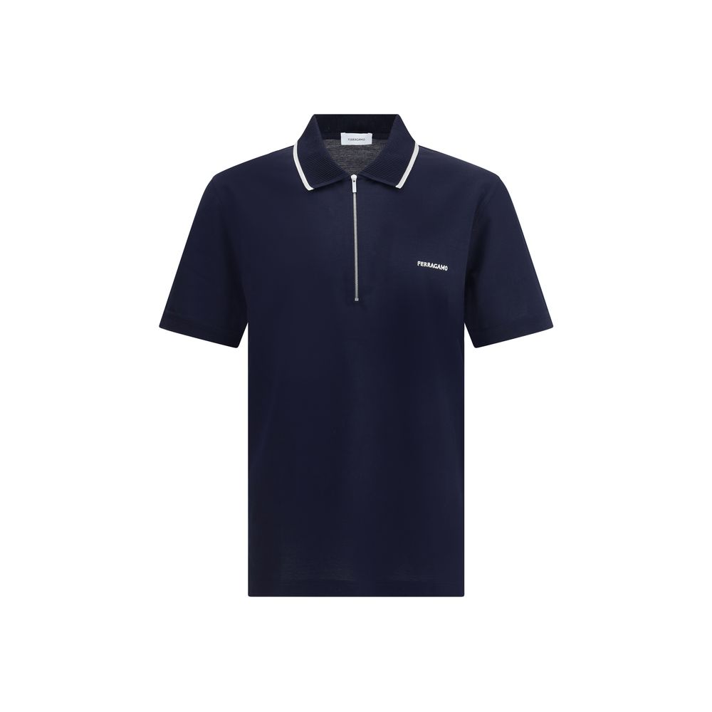Polo Ferragamo Zip blanc