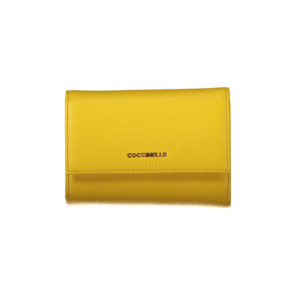 Porte-monnaie Coccinelle cuir jaune