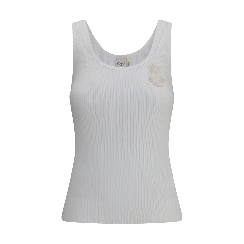 T-shirt Chloé avec dentelle blanche