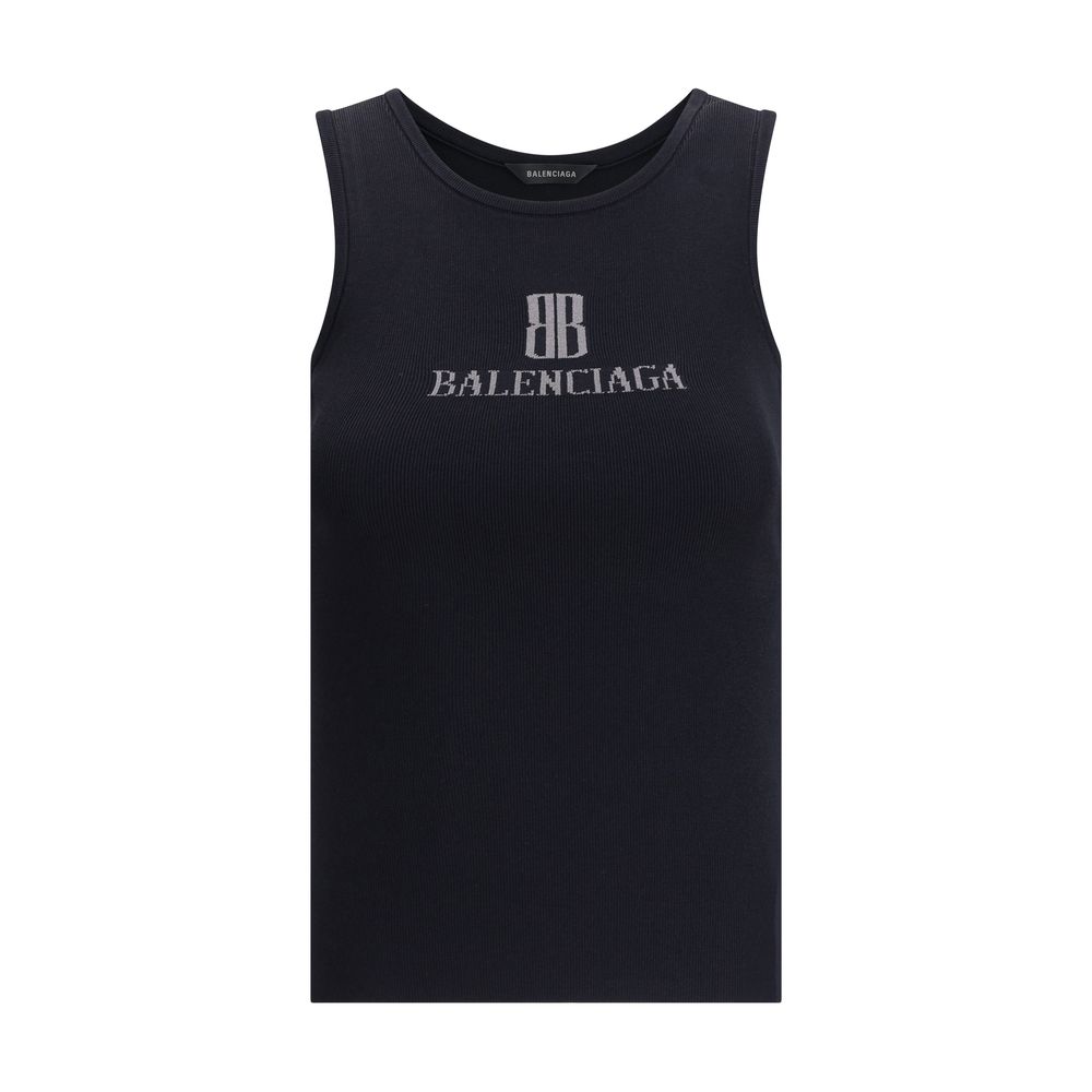 T-shirt Balenciaga logo noir