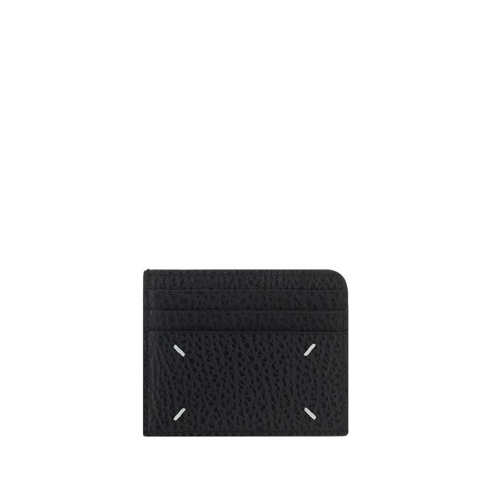 Porte-cartes Maison Margiela en cuir noir