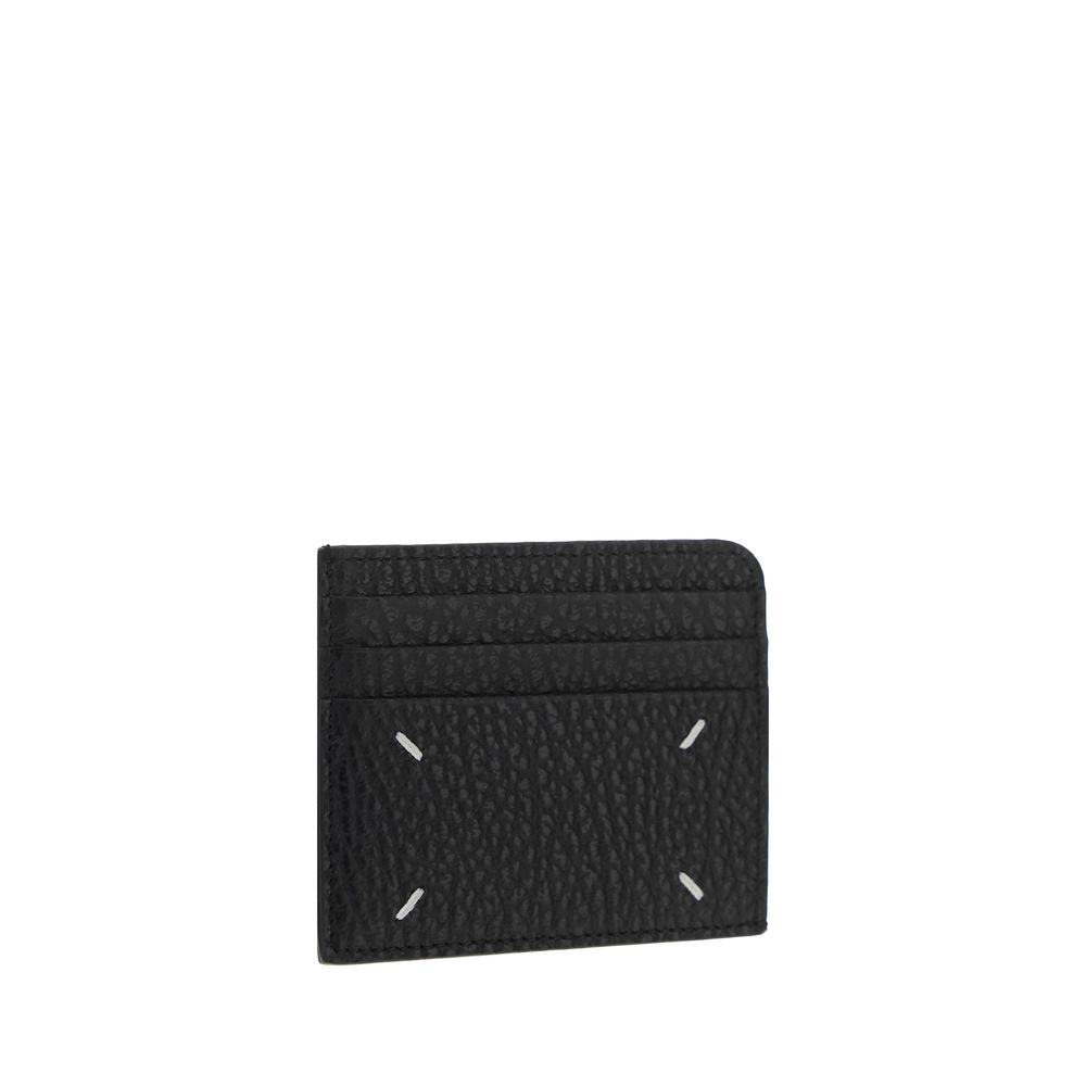 Porte-cartes Maison Margiela en cuir noir