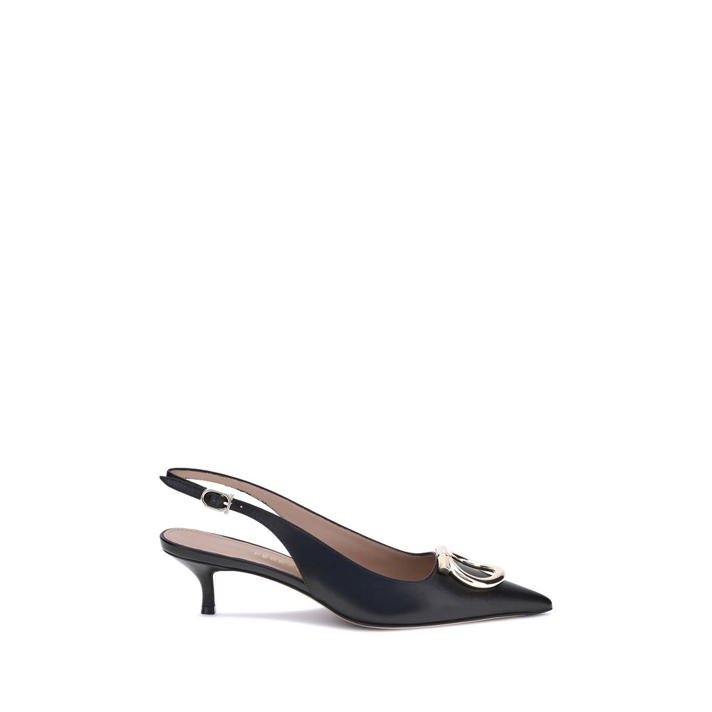 Escarpins Ferragamo Gancini noires