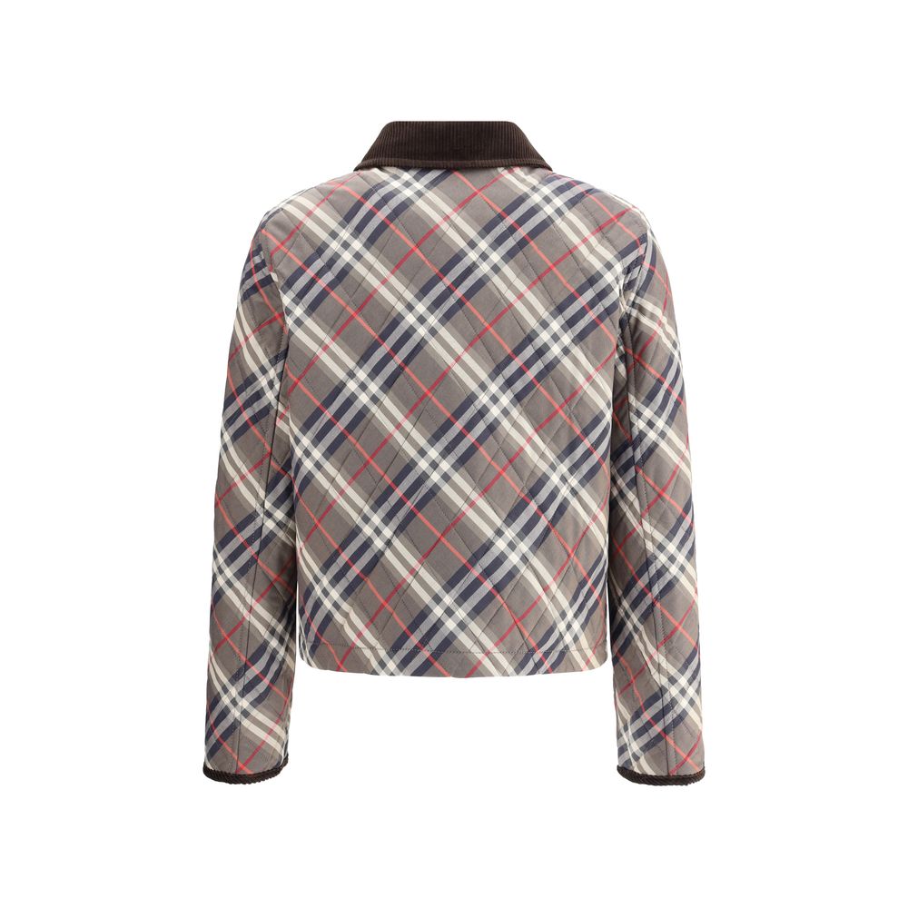 Veste Burberry Check matelassée beige
