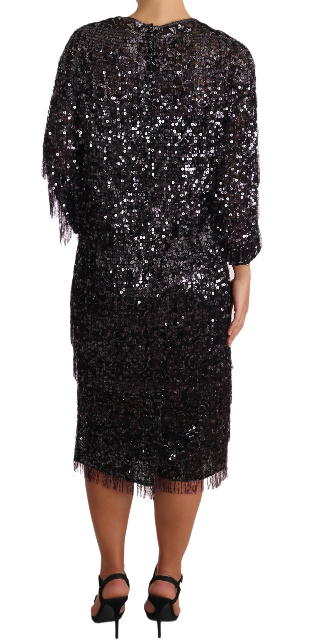 Robe Dolce & Gabbana Shift noire sequins