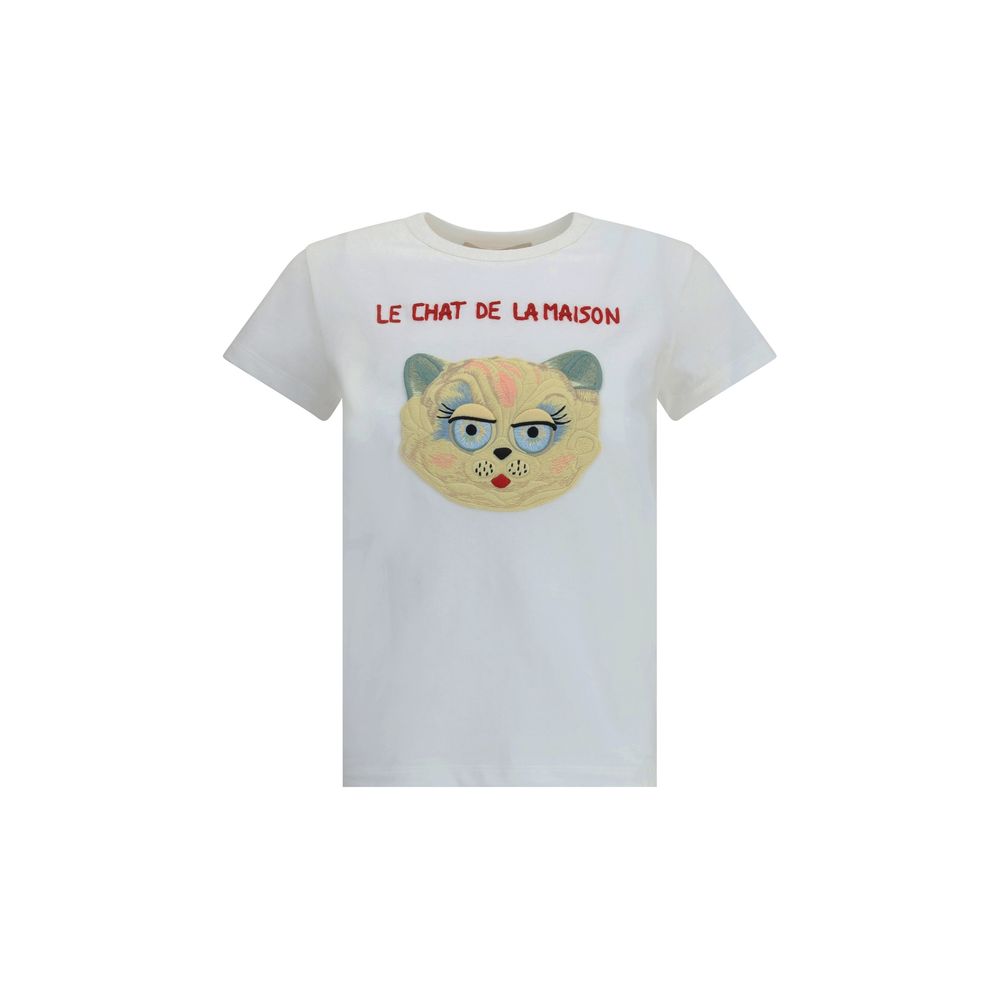 T-shirt Valentino Chat De La Maison blanc