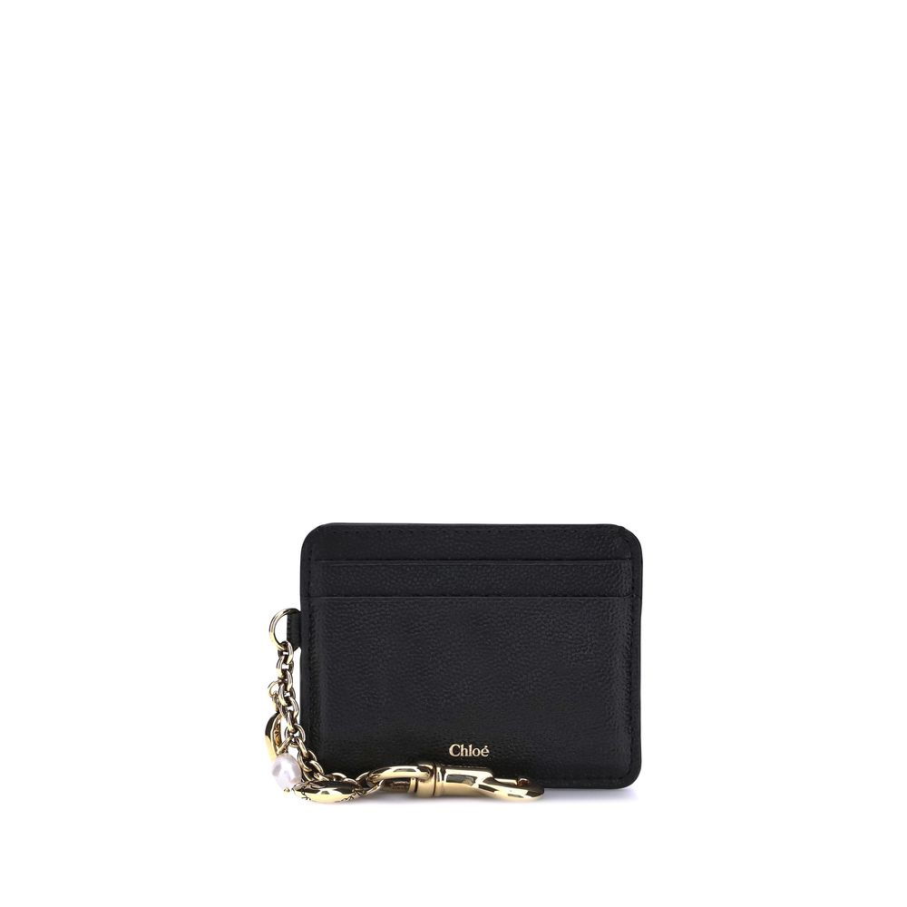 Porte-carte Chloé Charms noir