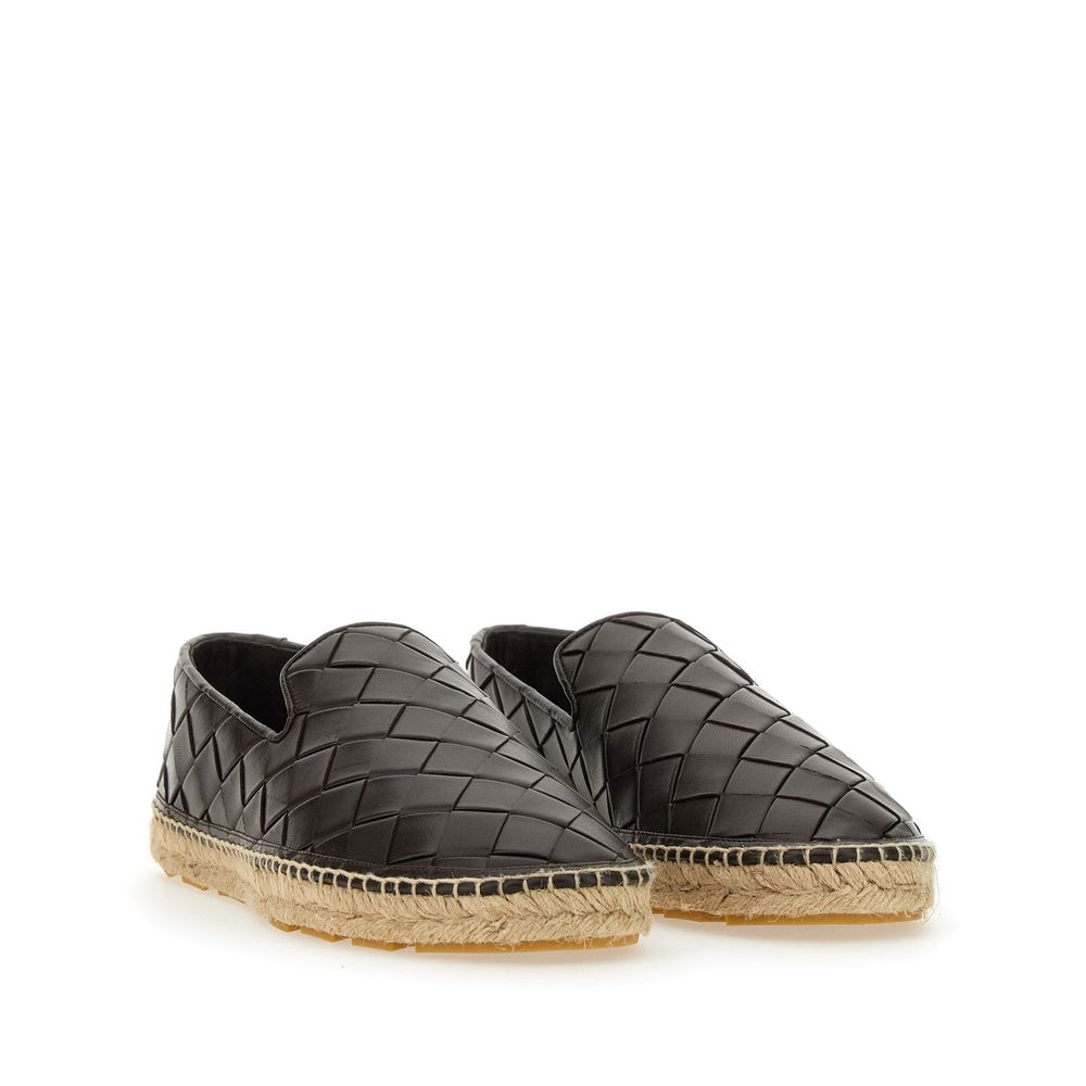 Espadrilles Bottega Veneta Jack en cuir noir