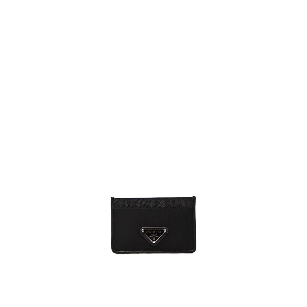 Porte-cartes en cuir noir