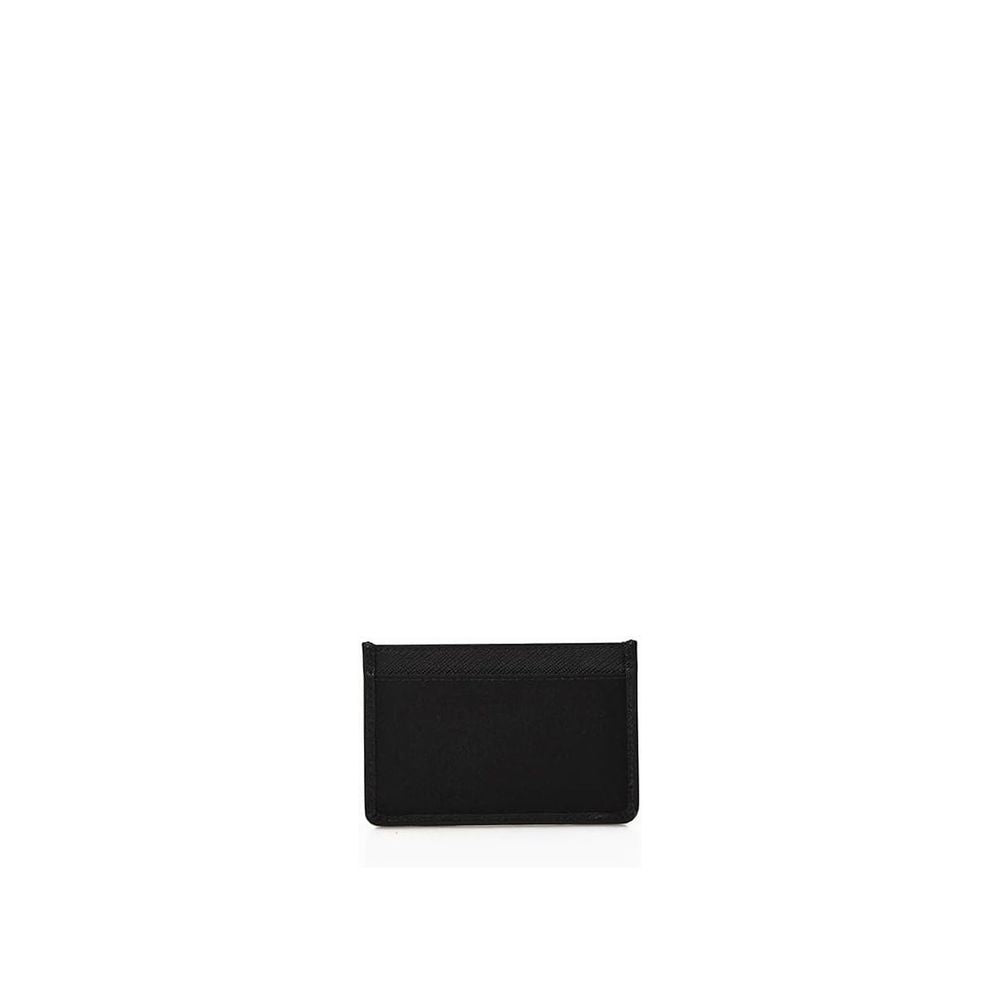 Porte-cartes en cuir noir