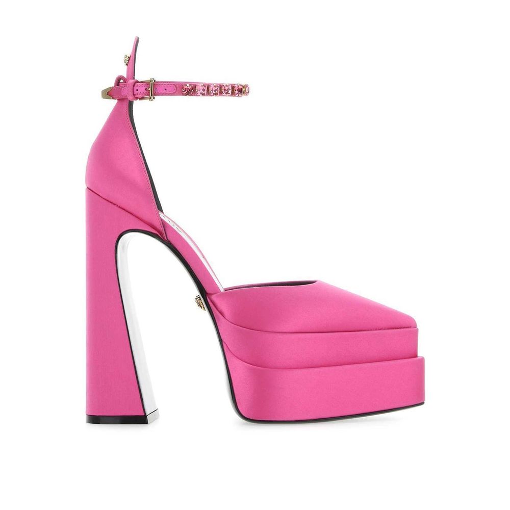 Escarpins en soie satin Sergio Rossi noires