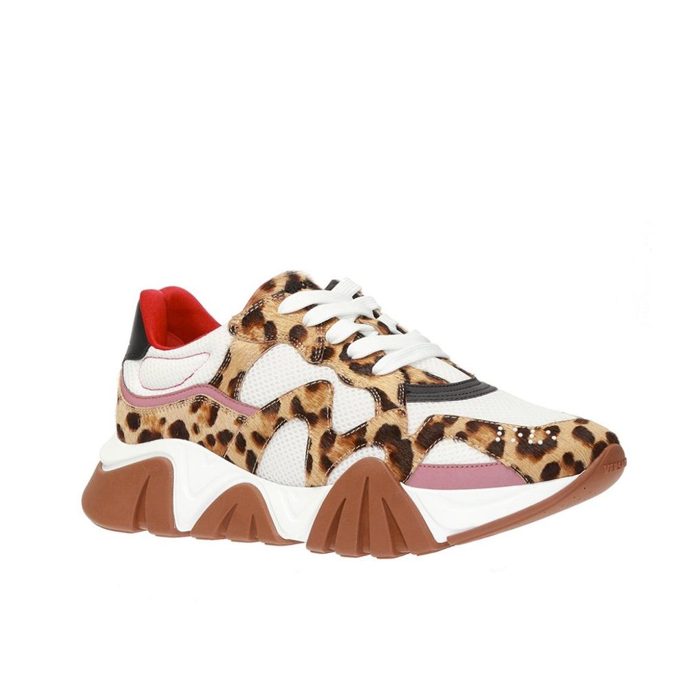 Baskets Squalo Leopard beiges