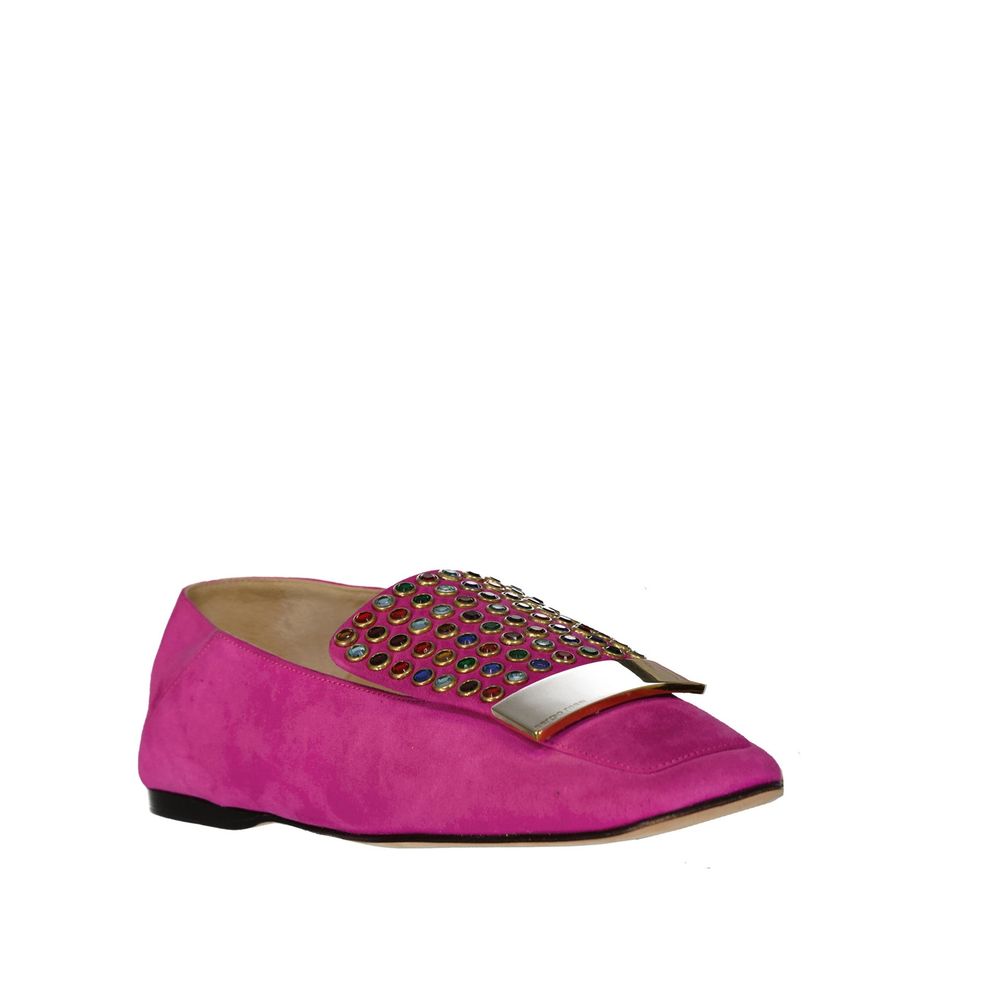 Loafers en cuir Made in Italy argentés