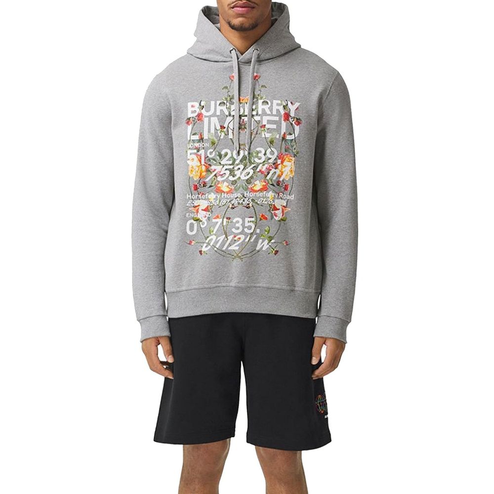 Sweatshirt Burberry floral gris
